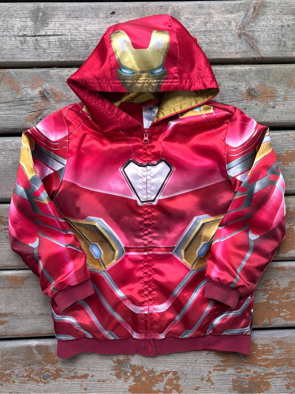 Disney Store Iron Man Full Zip Hoodie - Size 7/8
